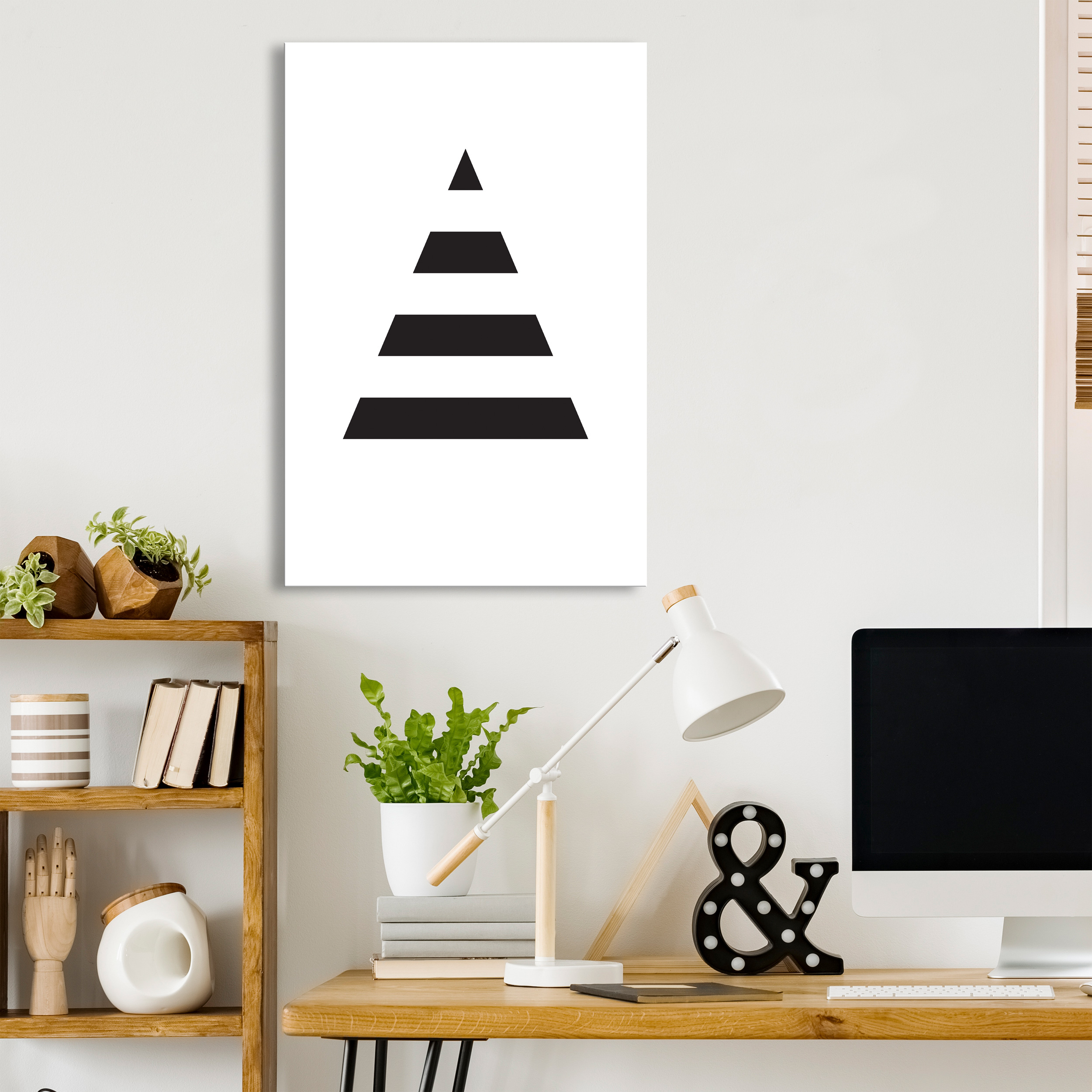 Hirsch Weihnachten LEINWAND WANDBILD Deko Bilder XL Design KUNST Triangel 4Motiv