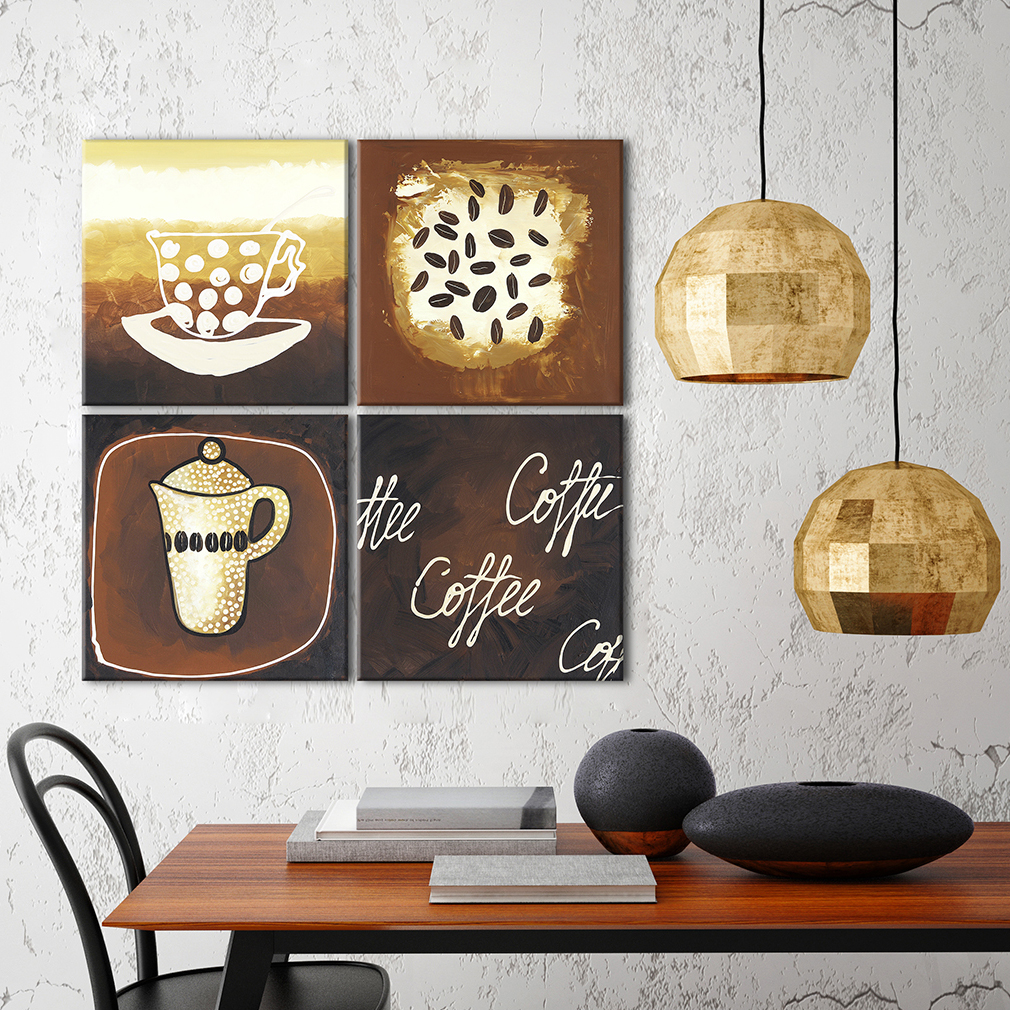 LEINWAND BILDER Küche Kaffe Tasse Caffe KUNSTDRUCK ESSZIMMER WANDBILDER