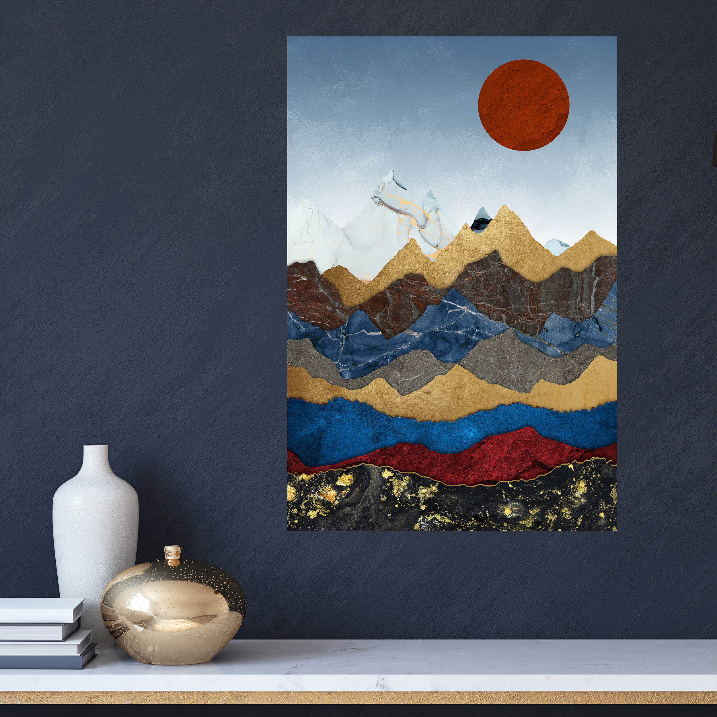 Ehrfürchtig Bilder Wohnzimmer Berge Berge LEINWAND Deko Bilder XXL Wandbilder Natur Abstrakt