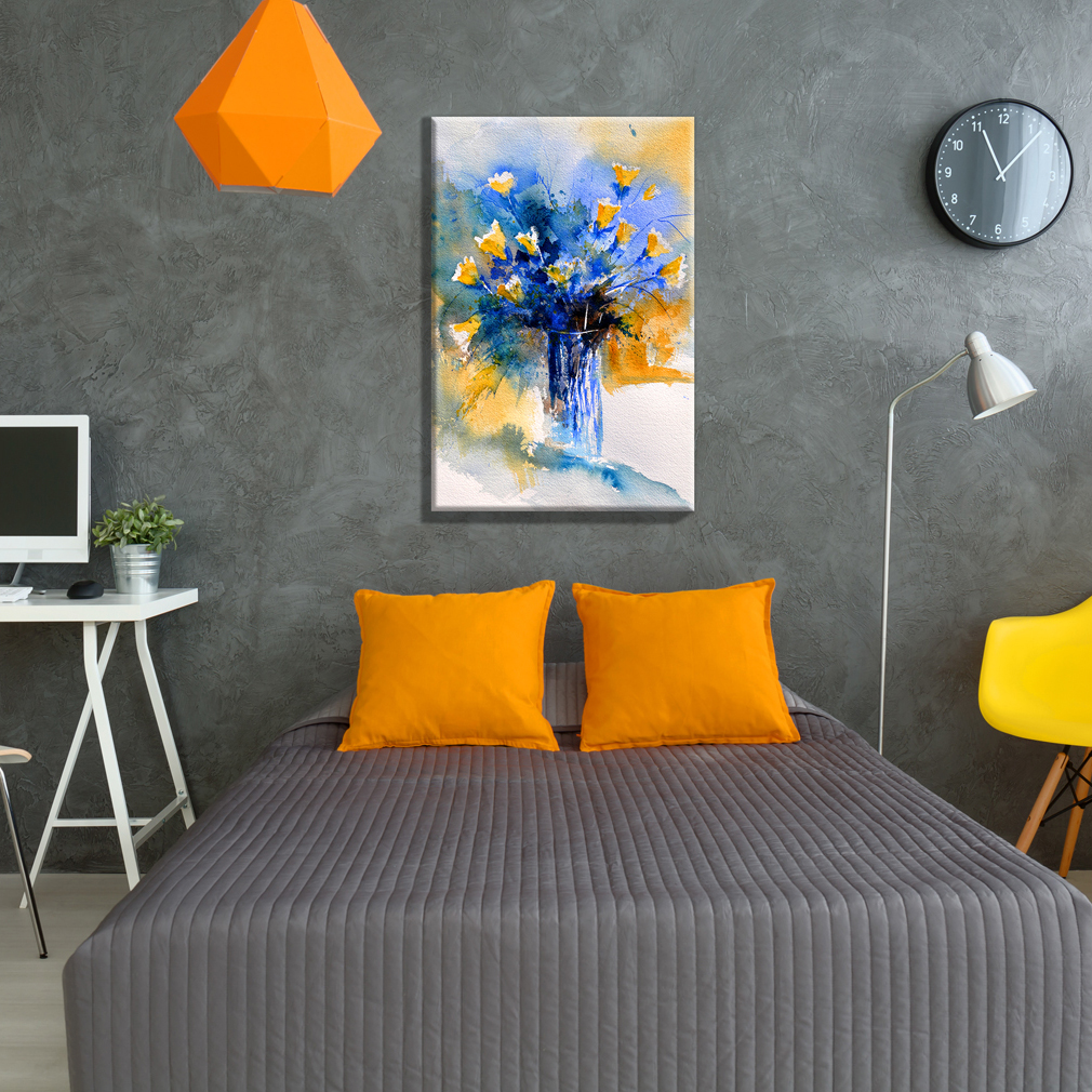 mohnblume deko vlies leinwand bilder blumen natur wandbild