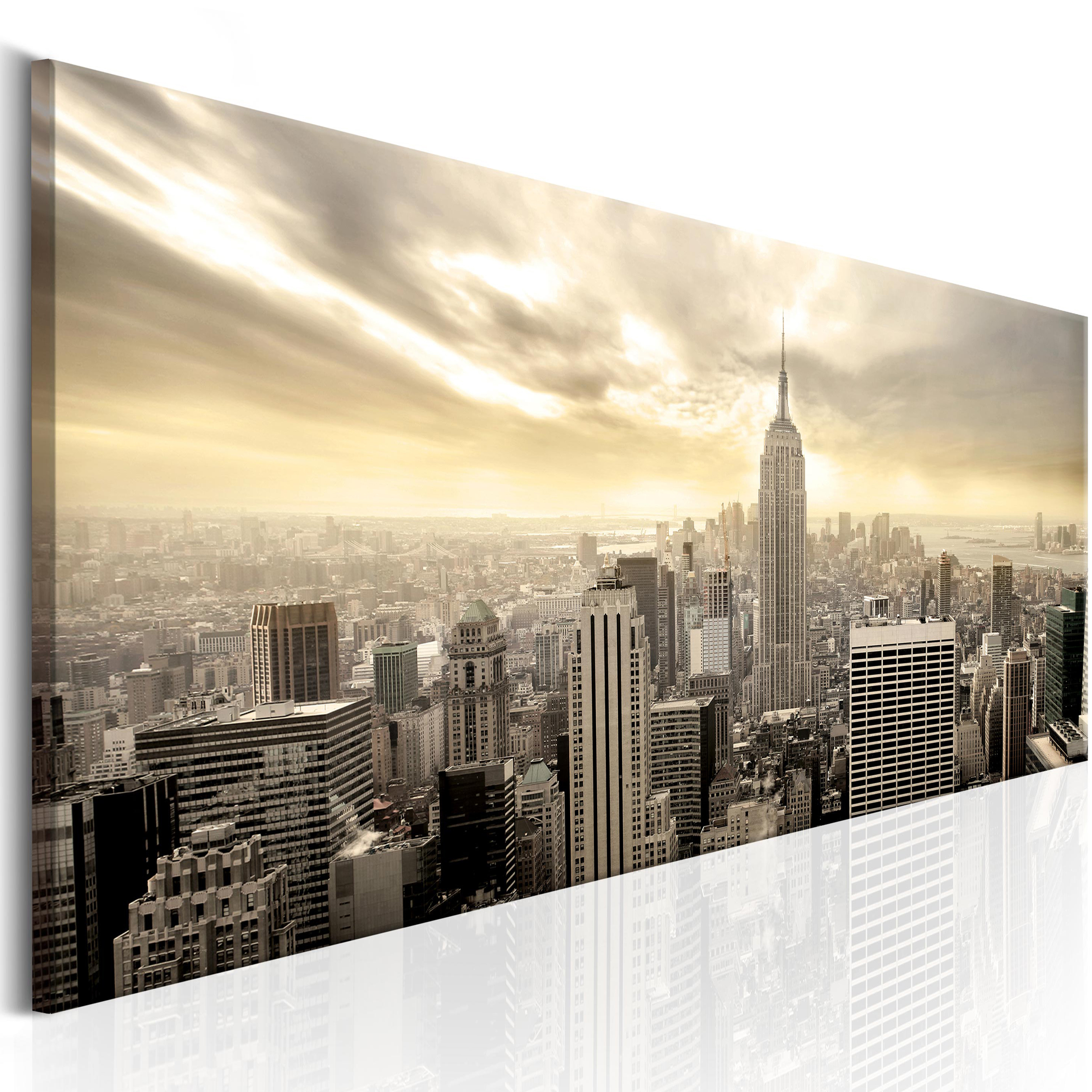 New York Skyline Städt Horizont VLIES LEINWAND BILDER WANDBILDER XXL