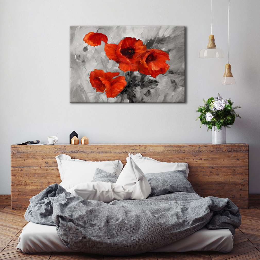 LEINWAND BILDER Mohnblume Blumen Gärten Tulpen Rose WAND XXL Wohnzimmer