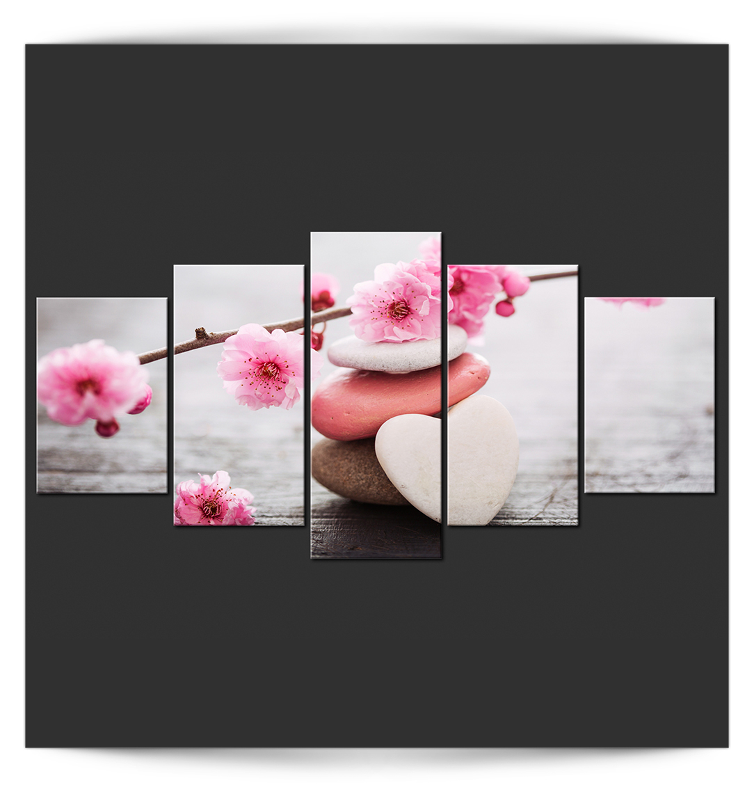 Leinwand Bilder Blumen Rose Weiss Rosa Stein Herz Asia Wandbilder Xxl Wohnzimmer