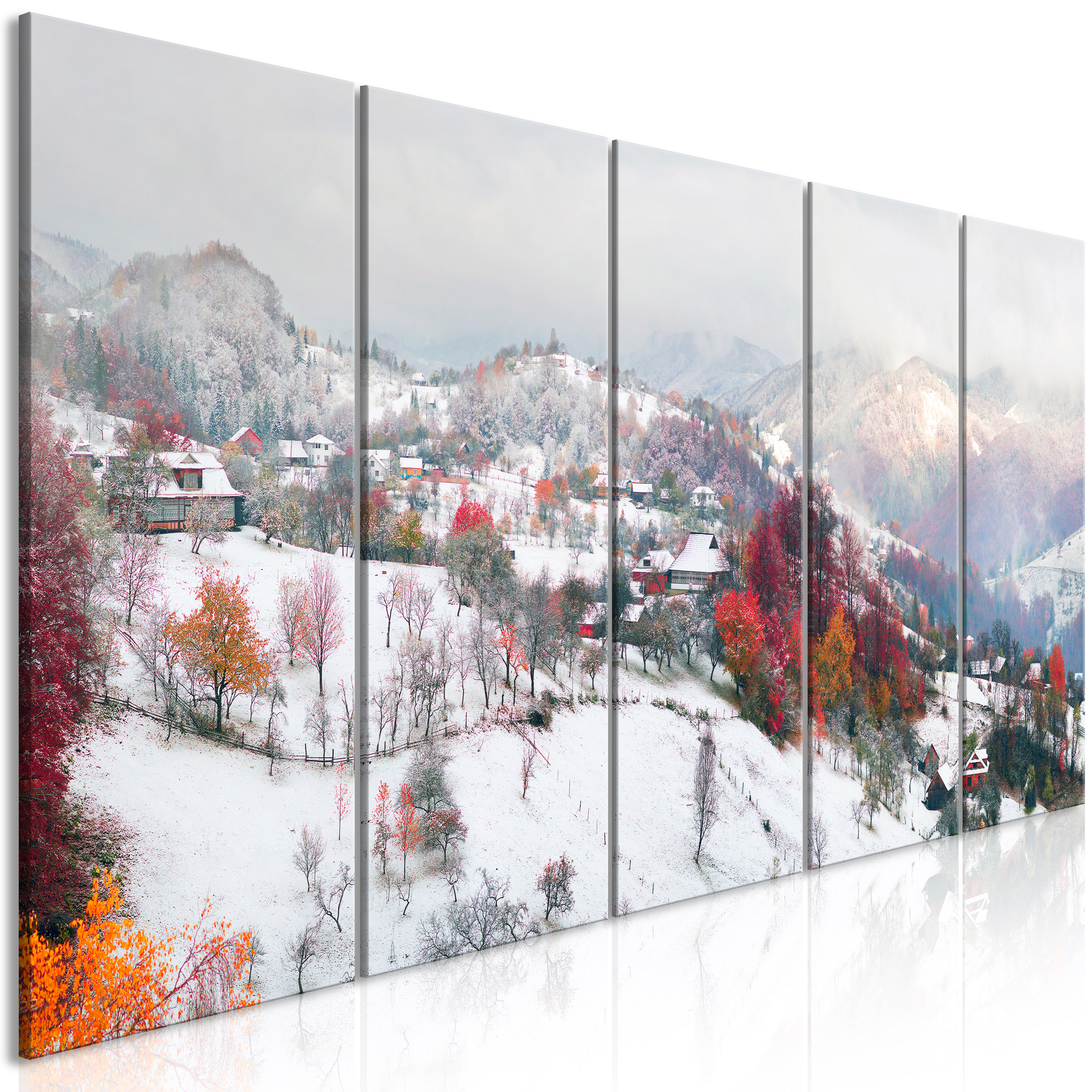 Landschaft Berge Winter VLIES LEINWAND DEKO BILDER WANDBILDER XXL WOHNZIMMER - Bild 4 von 15