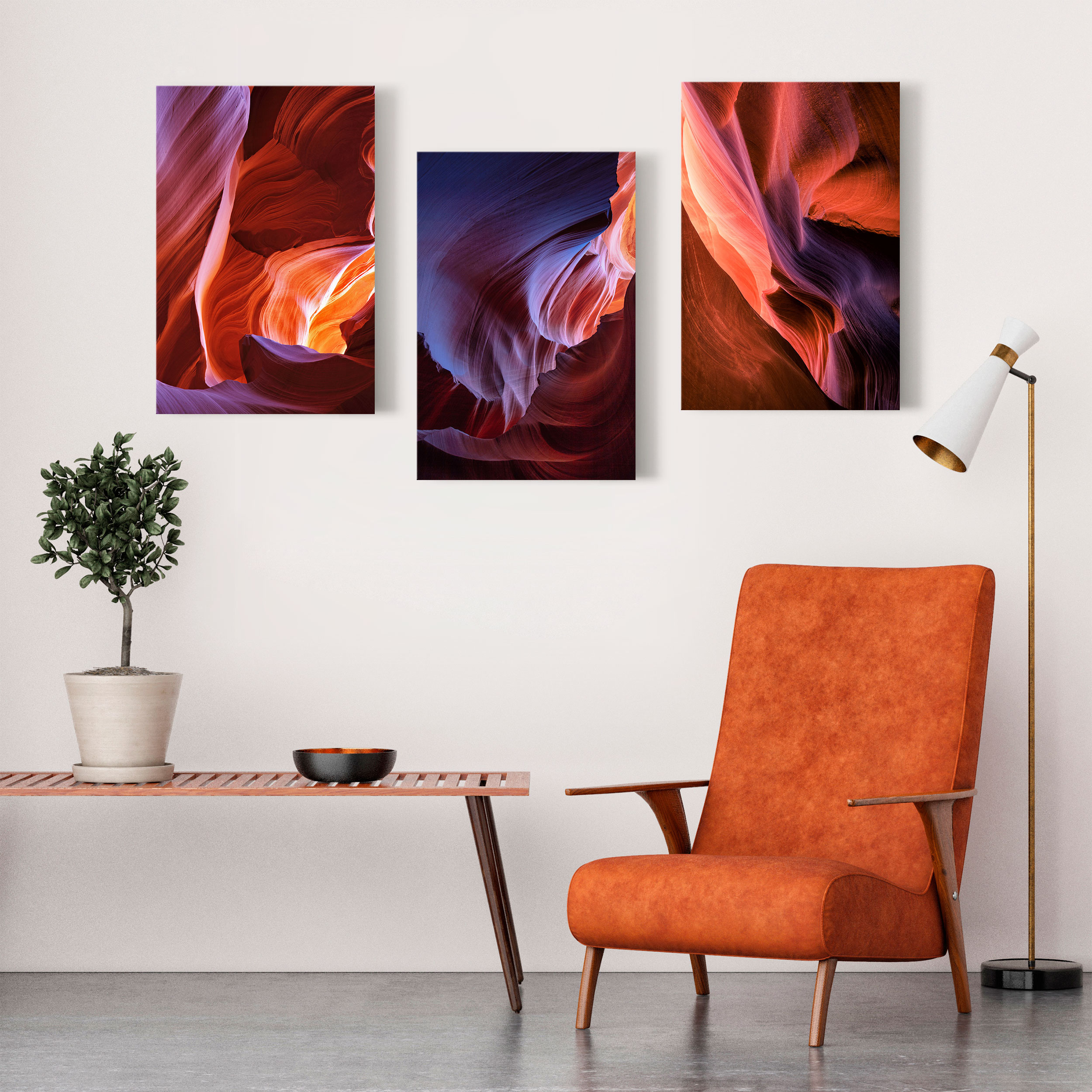 Leinwand Deko Bild Bunt Abstrakt Wand Bilder Xxl Wohnzimmer Modern 2 Motiv 3 Tlg Ebay