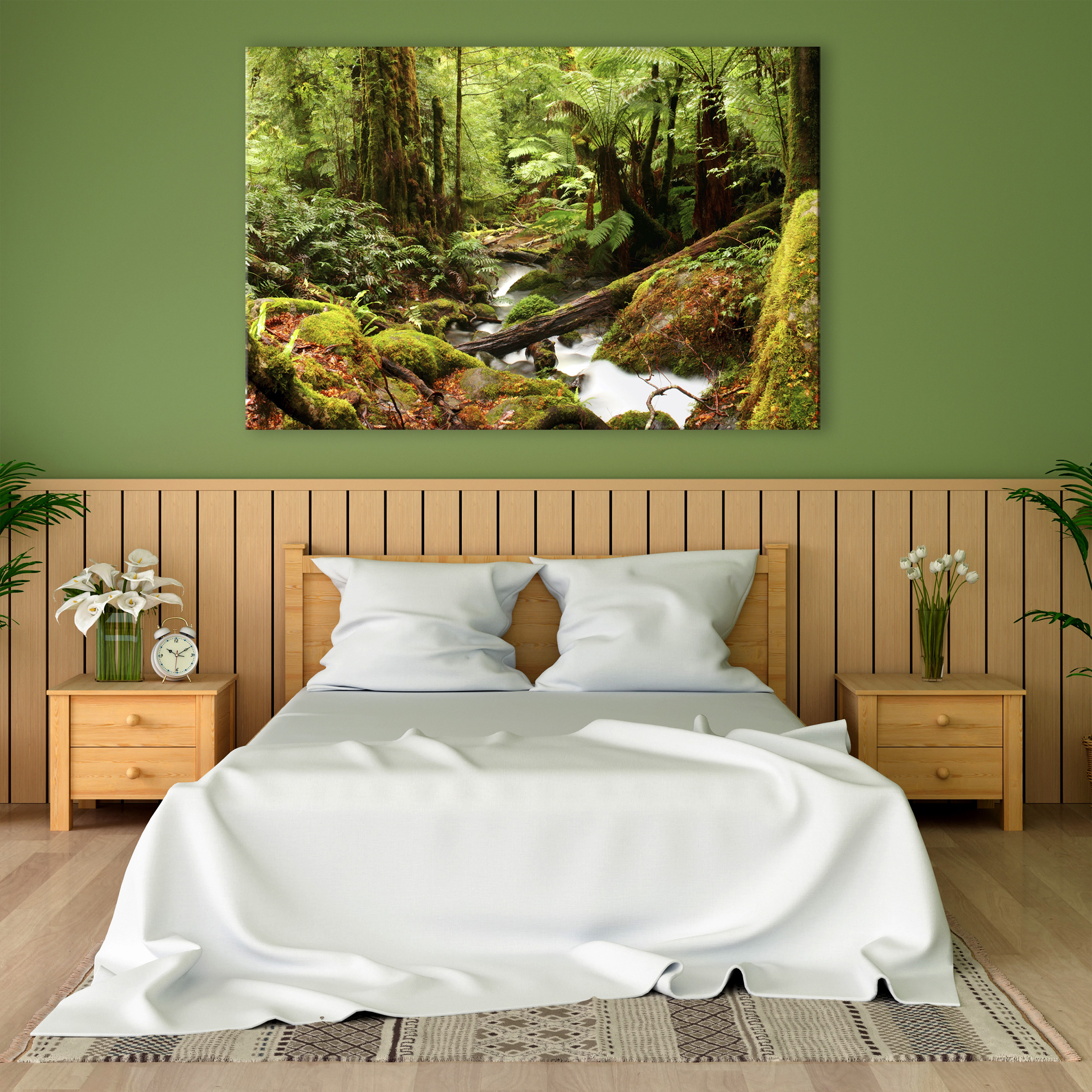 Wohnzimmer Bild Natur Wald WANDBILDER LEINWAND XXL Natur Landschaft Kunstdruck