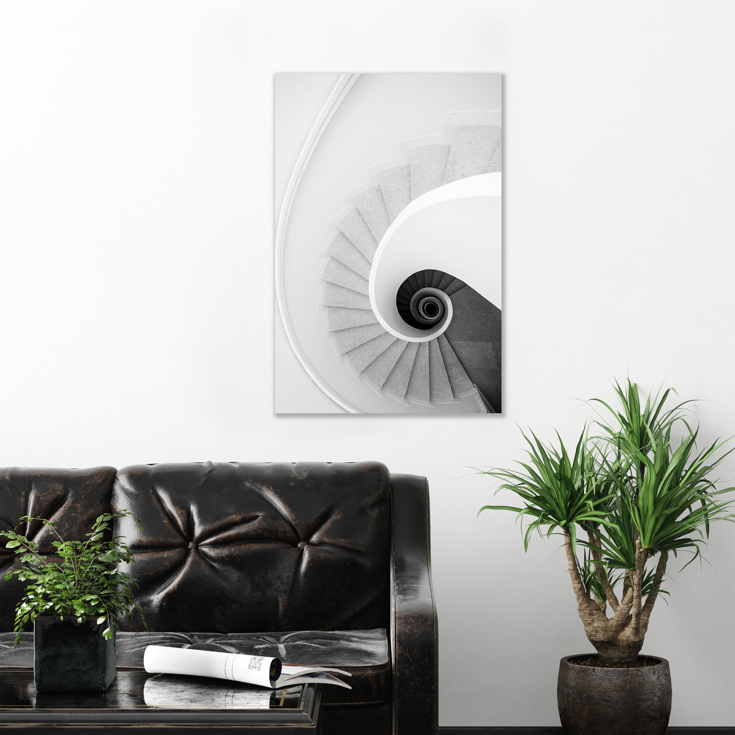 Treppe Wendeltreppen LEINWAND ABSTRAKT Deko Bilder XXL NATUR WANDBILDER