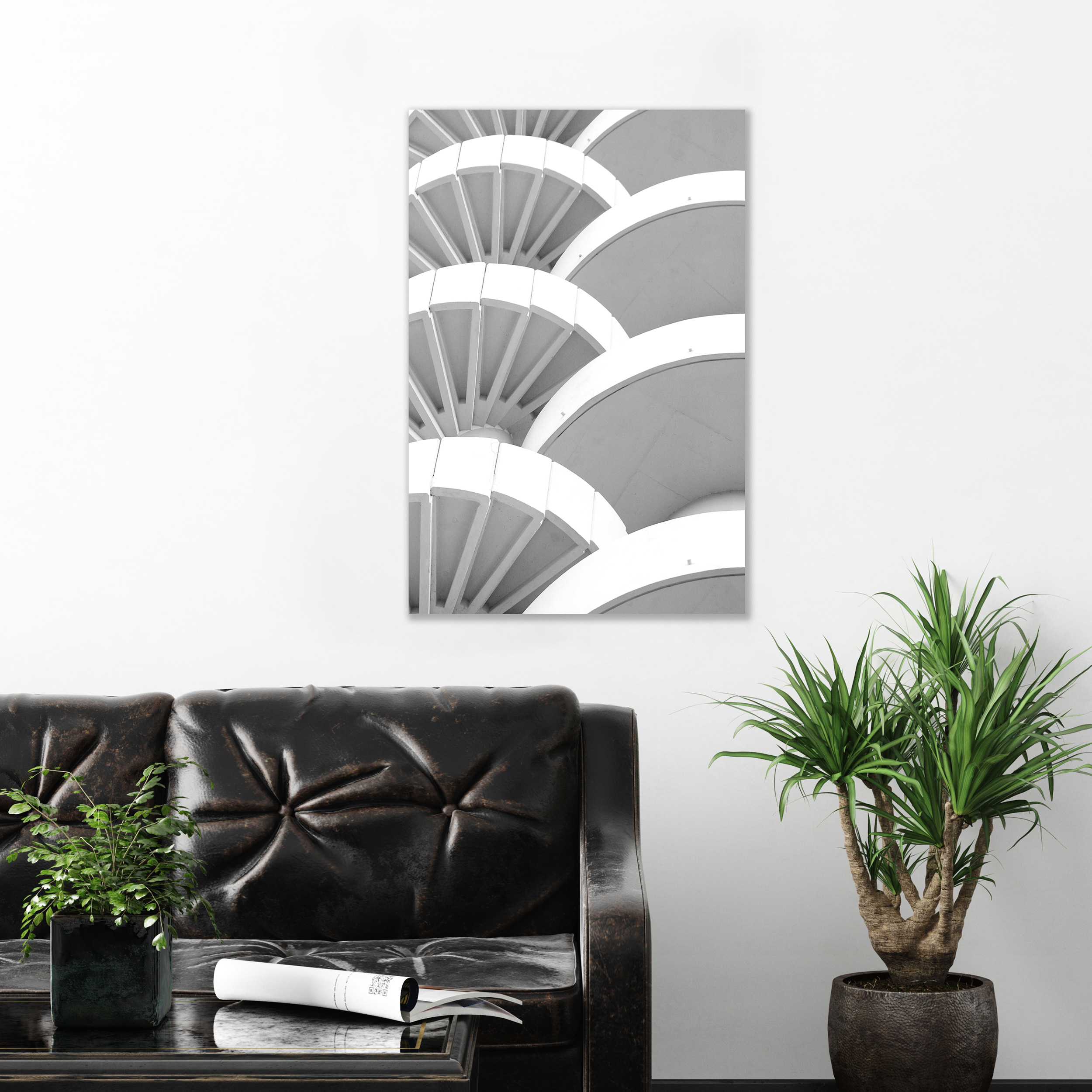 Treppe Wendeltreppen LEINWAND ABSTRAKT Deko Bilder XXL NATUR WANDBILDER
