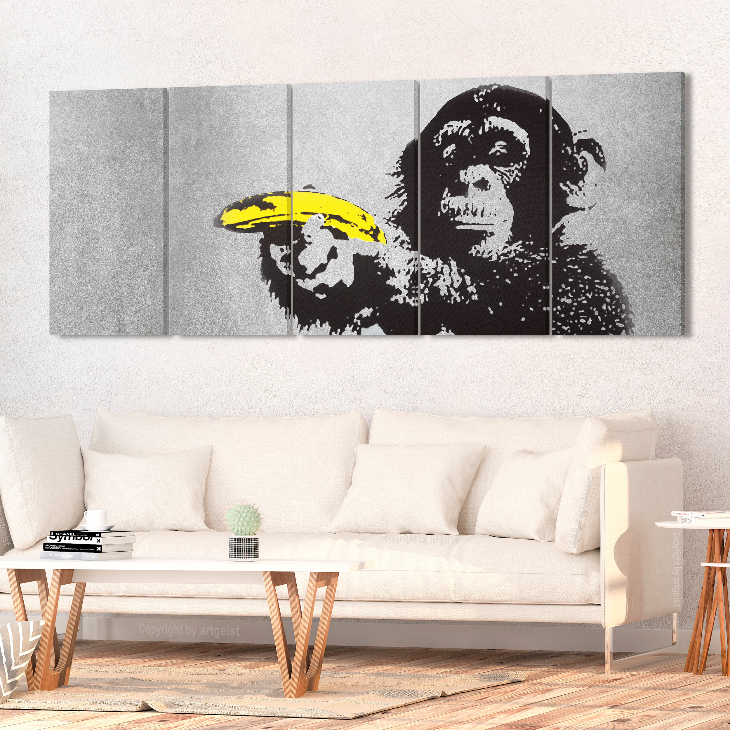 Banksy Affe Mario Graffiti VLIES LEINWAND DEKO BILDER XXL WANDBILD WOHNZIMMER - Bild 10 von 28