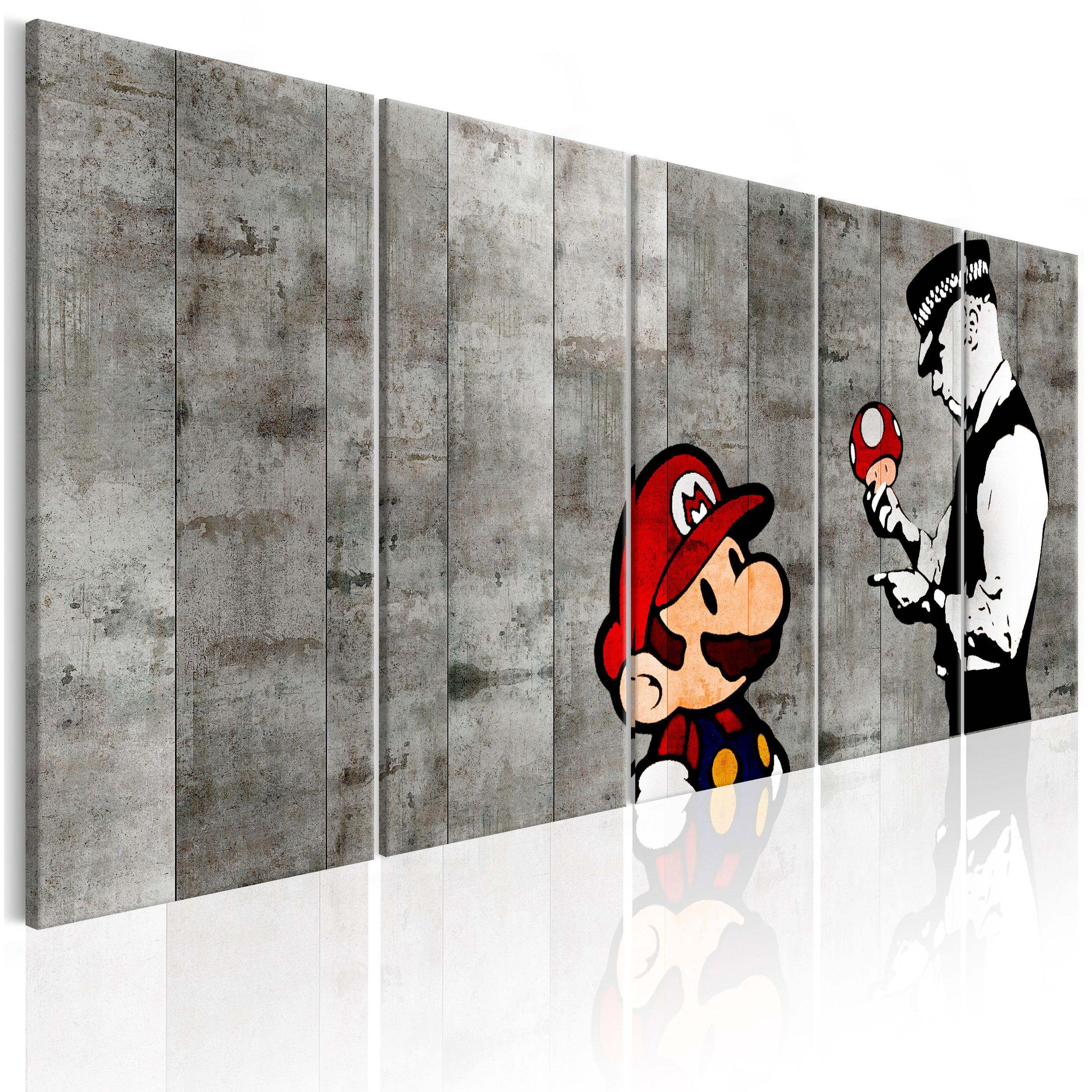Banksy Affe Mario Graffiti VLIES LEINWAND DEKO BILDER XXL WANDBILD WOHNZIMMER - Bild 14 von 28