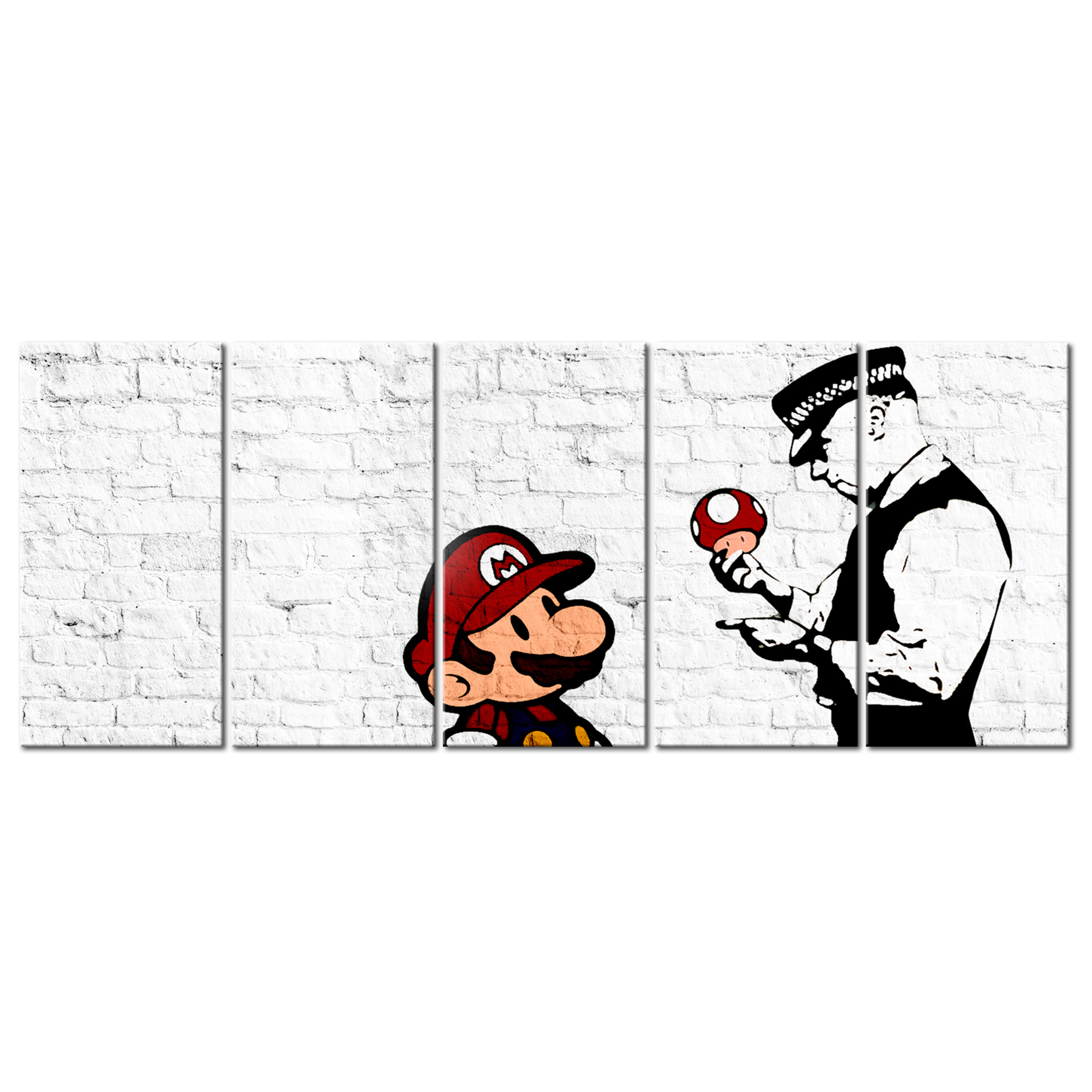 Banksy Affe Mario Graffiti VLIES LEINWAND DEKO BILDER XXL WANDBILD WOHNZIMMER - Bild 21 von 28