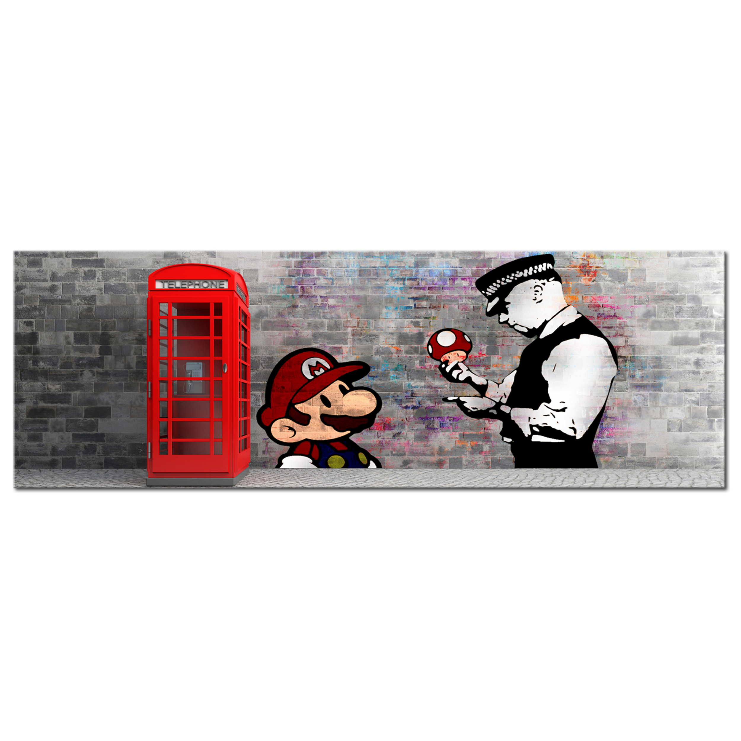 Banksy Affe Mural Streetart VLIES LEINWAND DEKO BILDER WANDBILDER XXL WOHNZIMMER - Bild 12 von 26