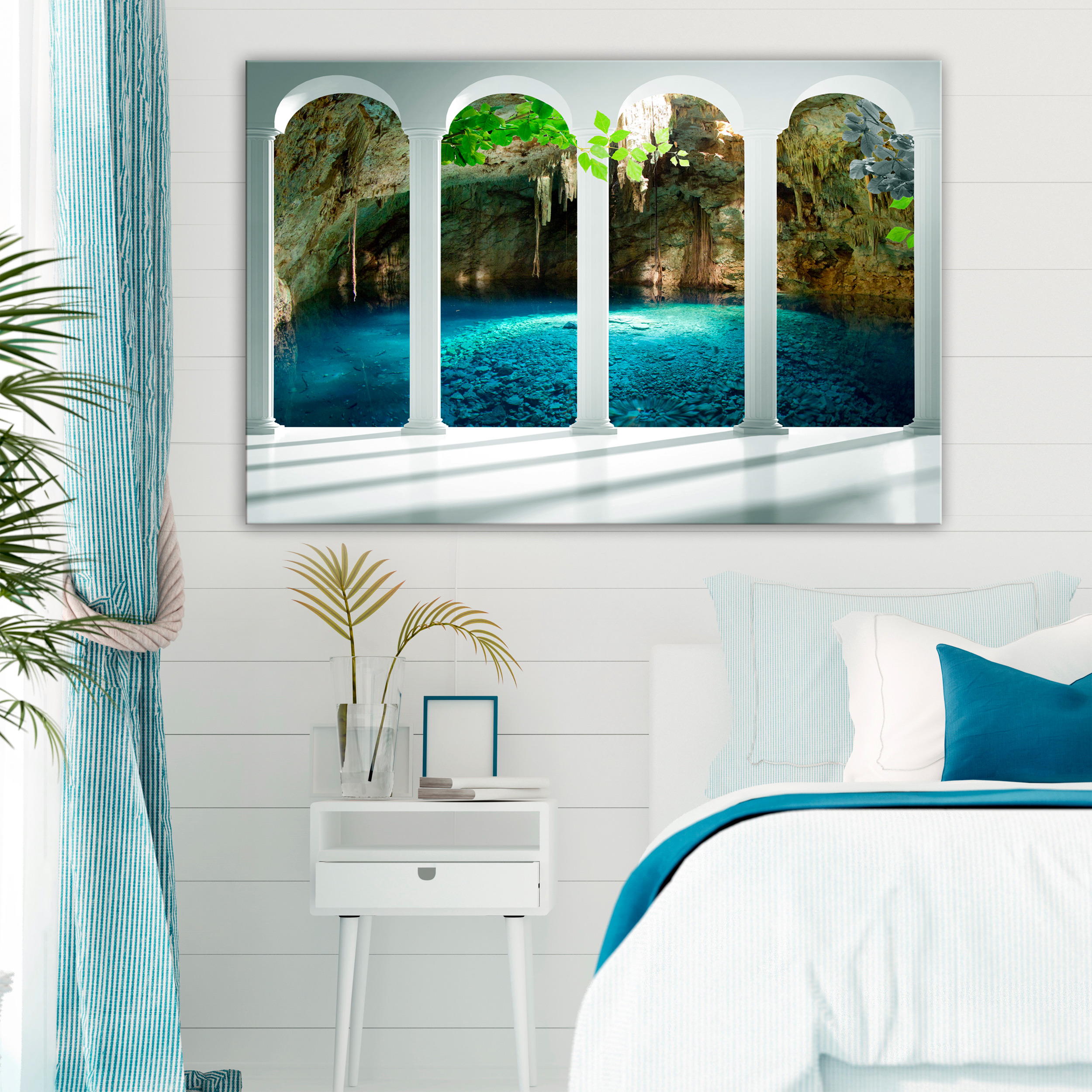 FENSTERBLICK LEINWAND Deko Bilder Meer NATUR Wand