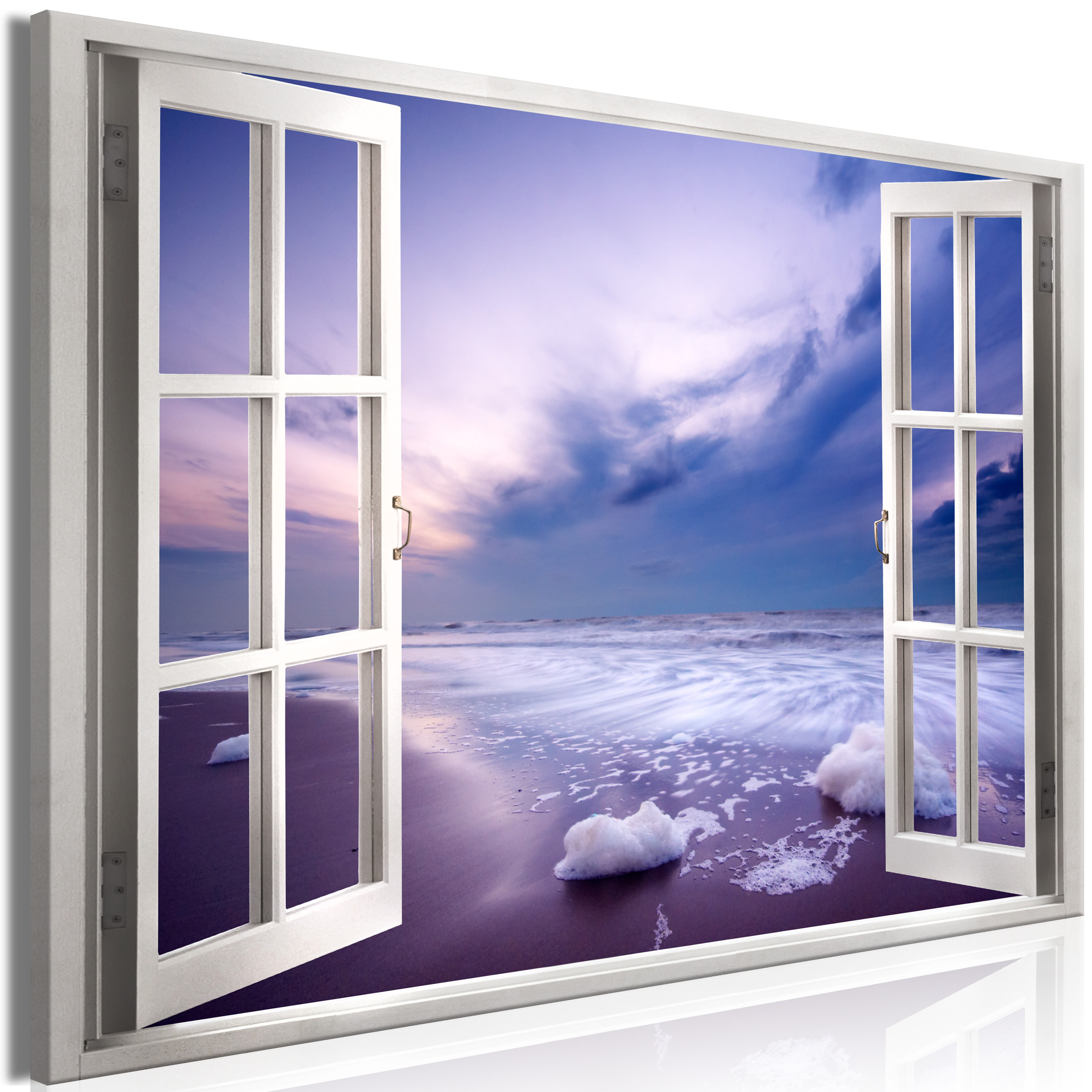 Meer Strand Fensterblick VLIES LEINWAND DEKO BILDER WANDBILDER XXL WOHNZIMMER - Bild 19 von 23