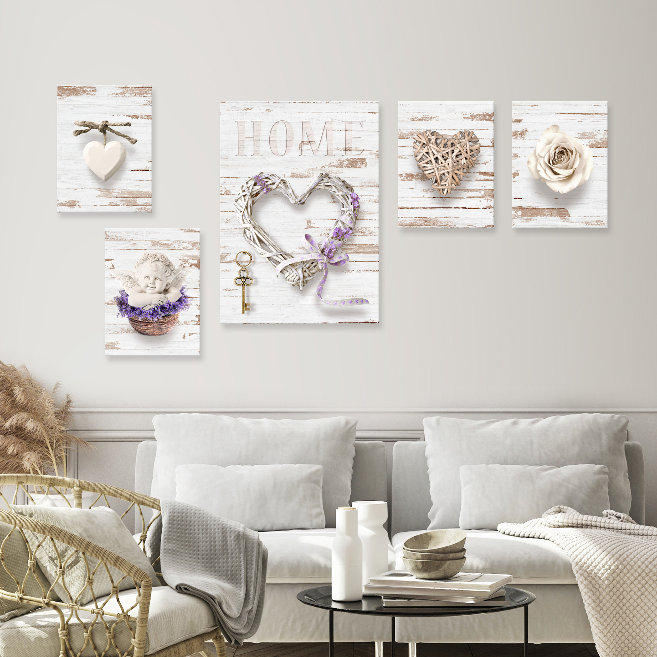 Weiße Rose Leinwandbild 40x80cm - Moderner Kunstdruck Für Wohnzimmer & Schlafzimmer