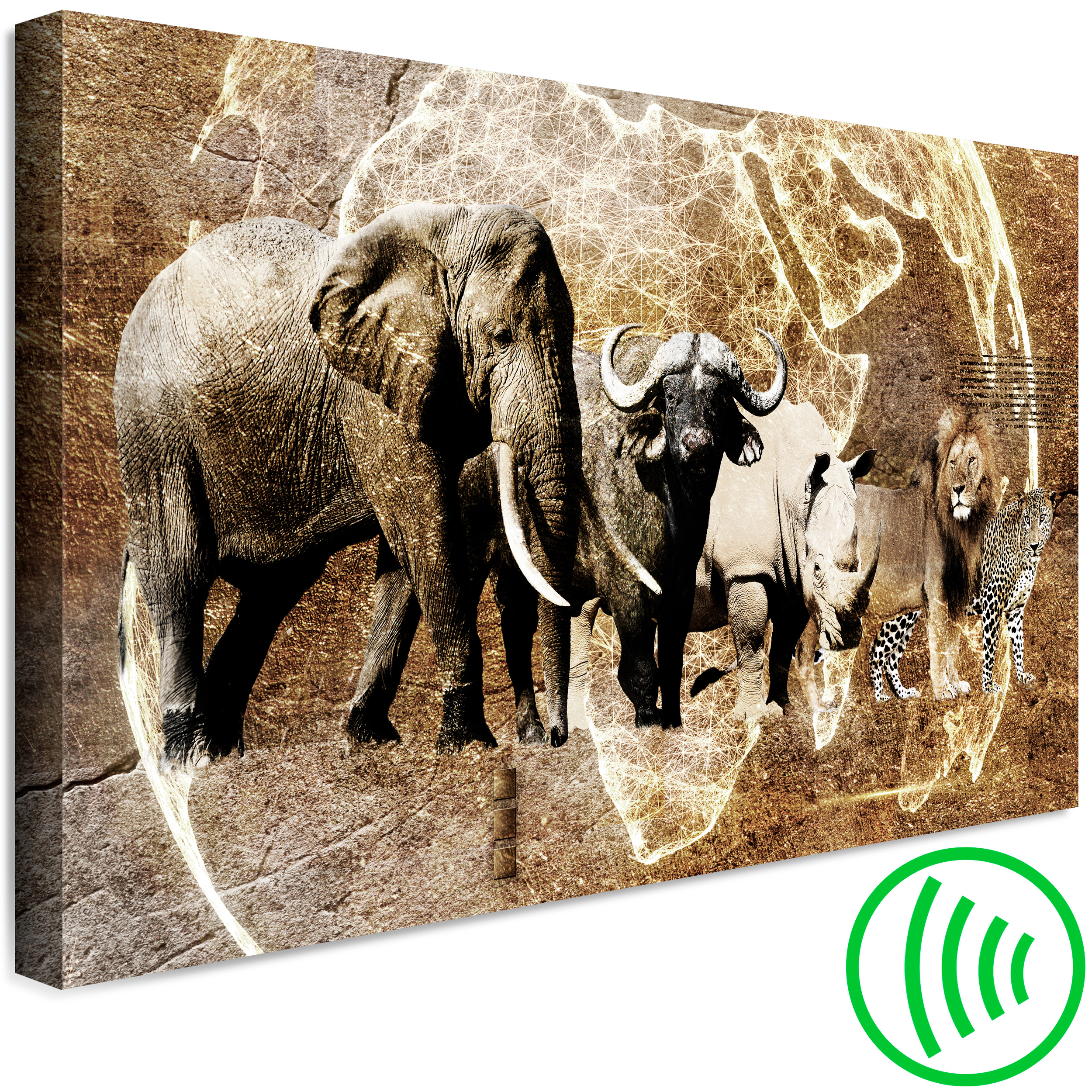 Artland Poster Qualitätspapier viele Größen Afrika Tiere Safari Elefant Löwe T3K