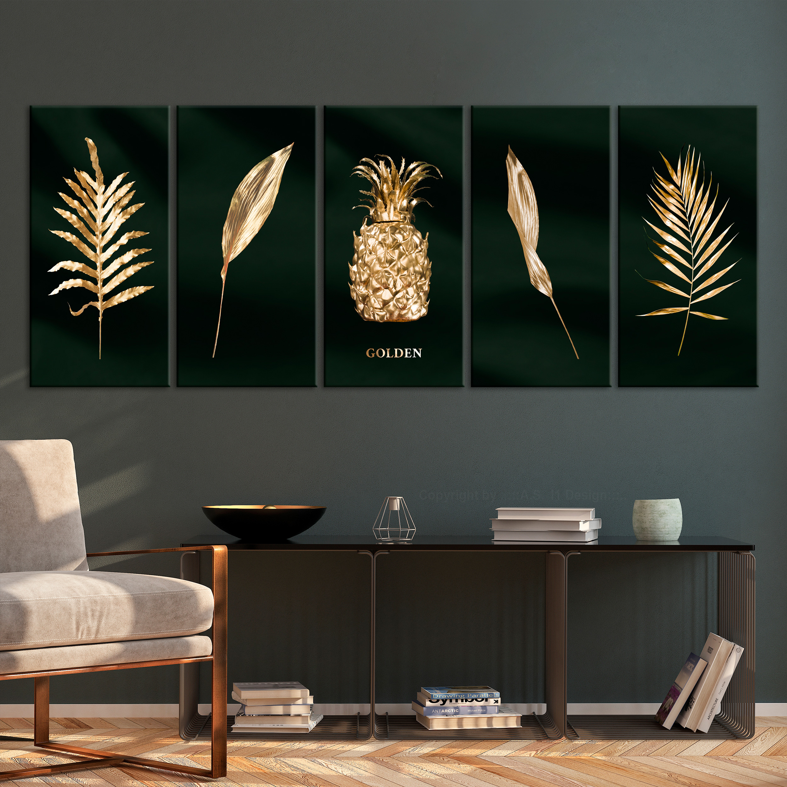 Eberesche Beeren Pflanzen Bild Bilder Wandbild Kunstdruck 5 Teilig Xxl 