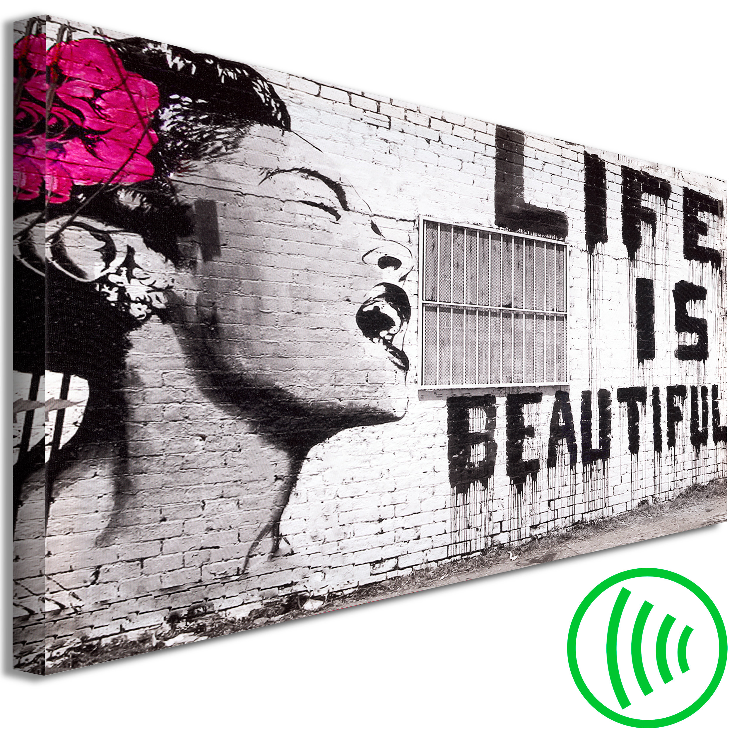 Banksy Affe Mural Streetart VLIES LEINWAND DEKO BILDER WANDBILDER XXL WOHNZIMMER - Bild 24 von 26