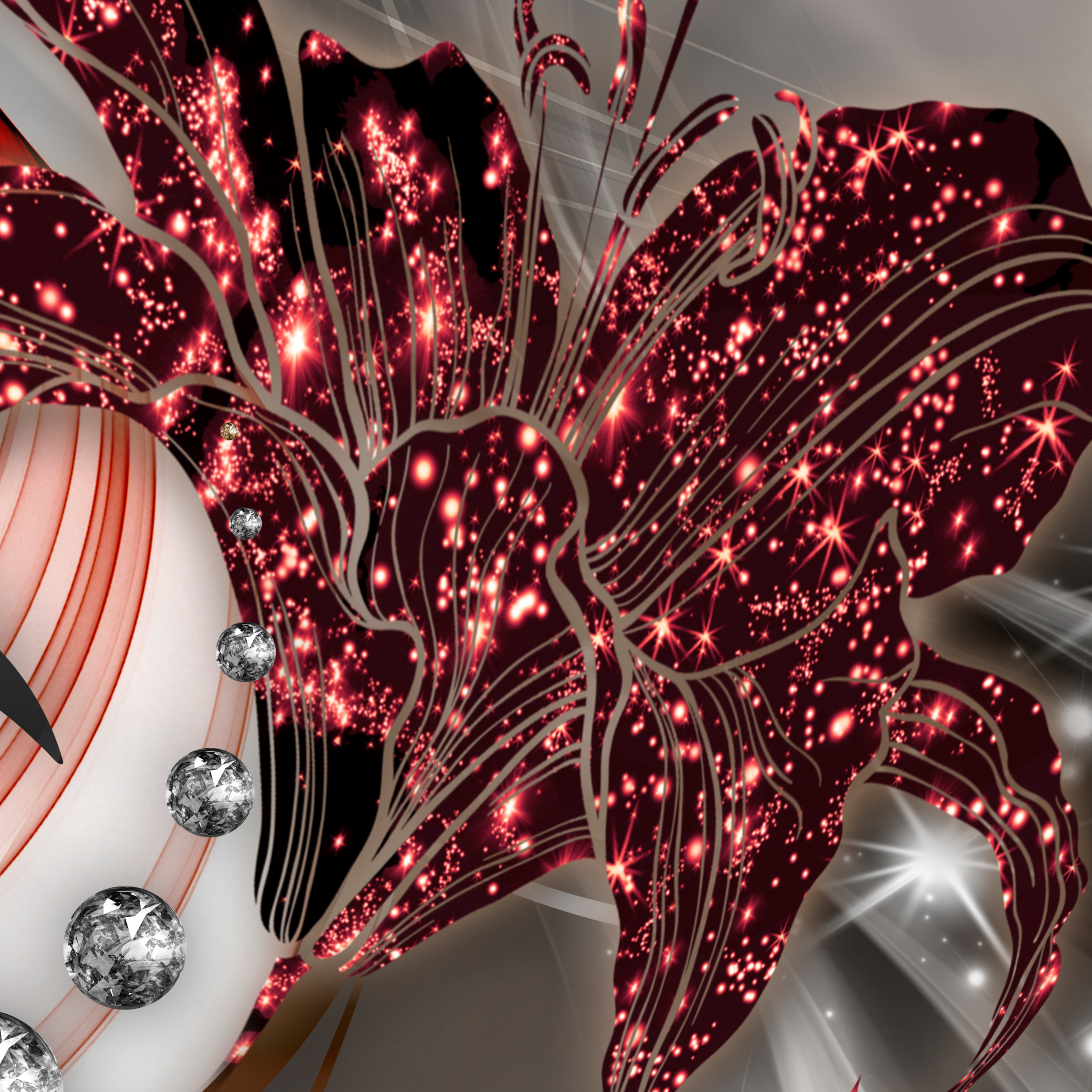 Ornamente Braun Diamant VLIES FOTOTAPETE 3D WOHNZIMMER TAPETE WANDBILD XXL - Bild 8 von 12