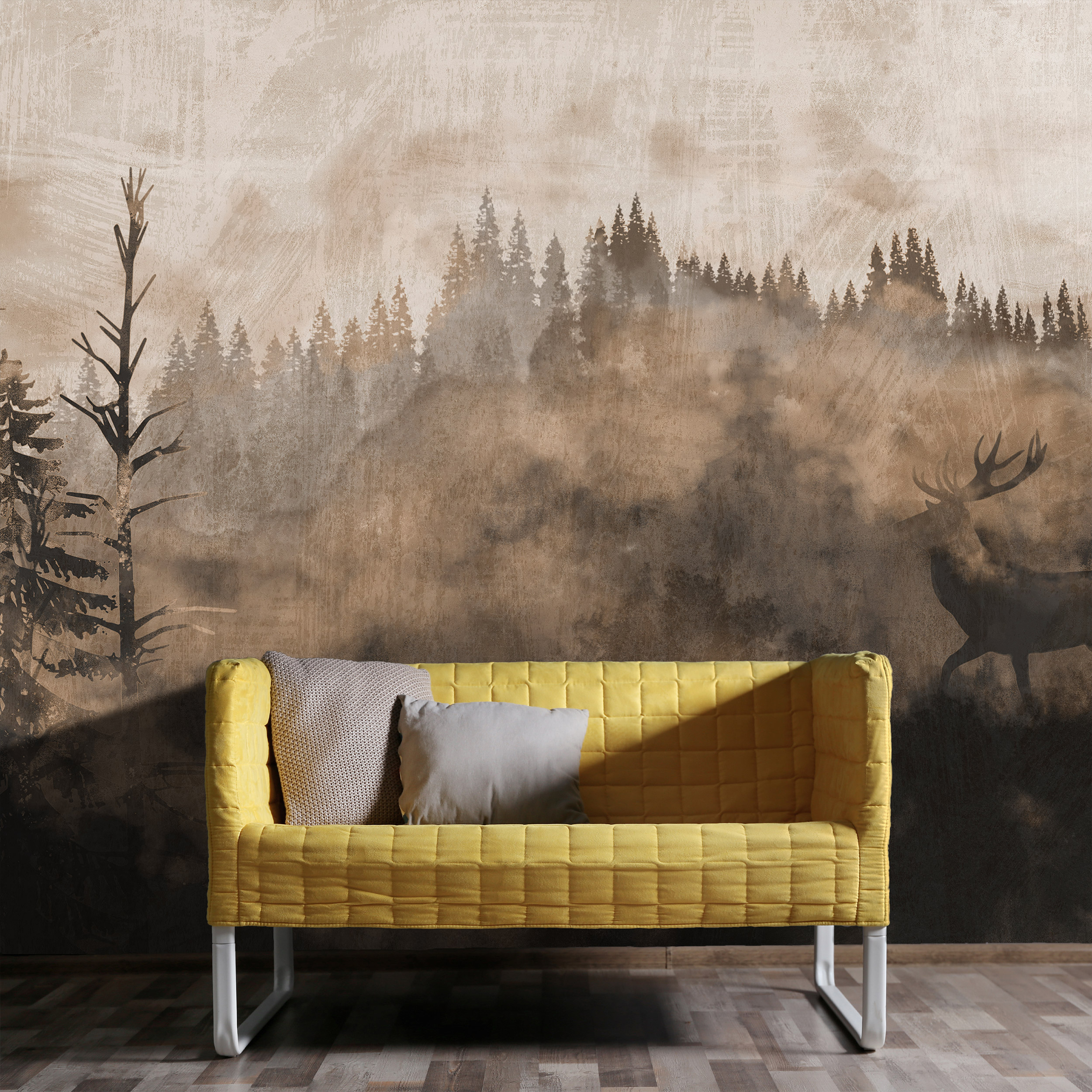 Hirsch VLIES Fototapete Tapete XXL Wanddeko Wohnzimmer 10Motiv Modern