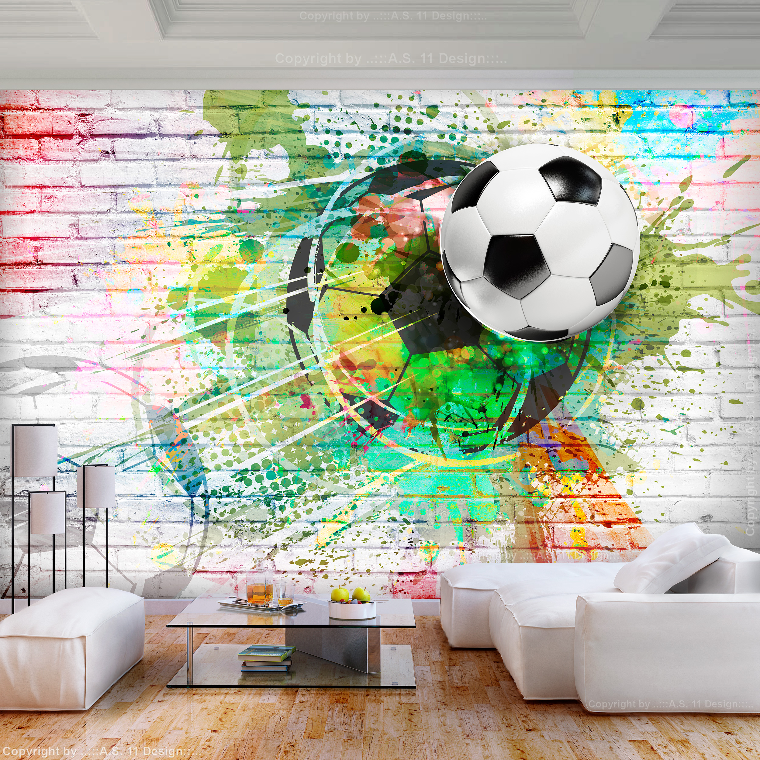 VLIES FOTOTAPETE Puzzel Fußball TAPETE Junge Kinderzimmer 3D EFFEKT KLEISTER