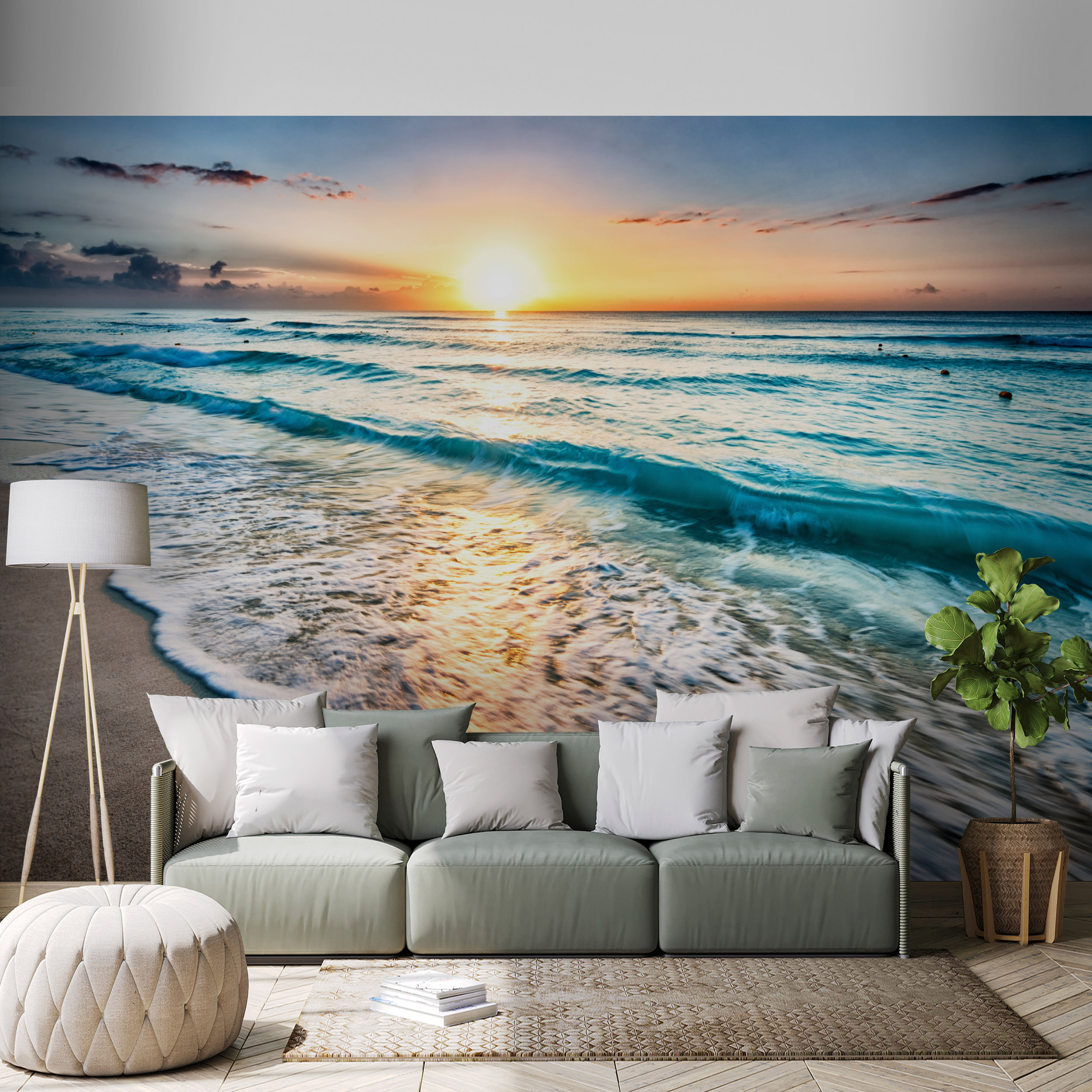 Strand Landschaft Meer Natur VLIES FOTOTAPETE TAPETE WOHNZIMMER WANDBILDER XXL - Bild 6 von 7