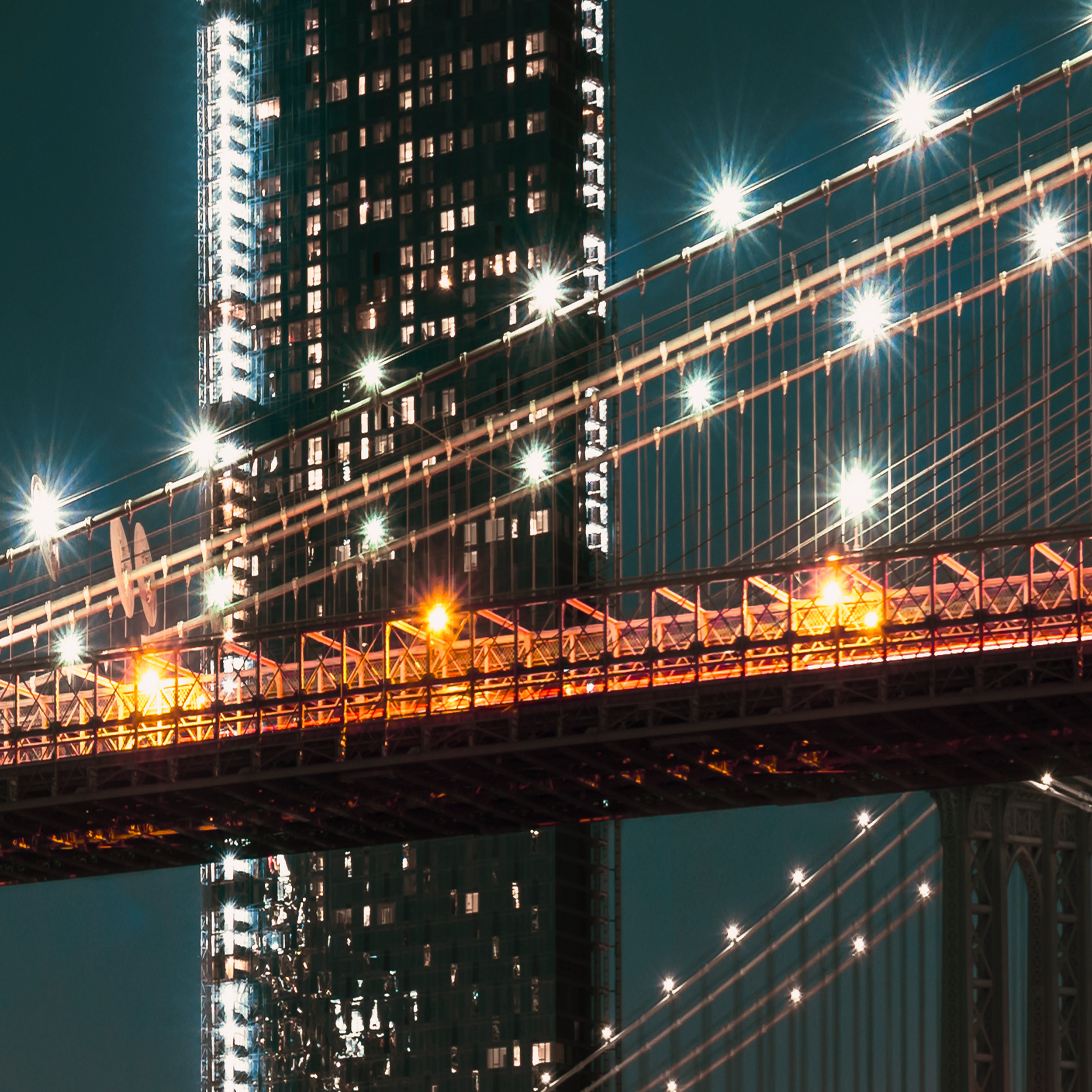 New York Skyline Nacht Grau VLIES FOTOTAPETE 3D WOHNZIMMER TAPETE WANDBILD XXL - Bild 9 von 9