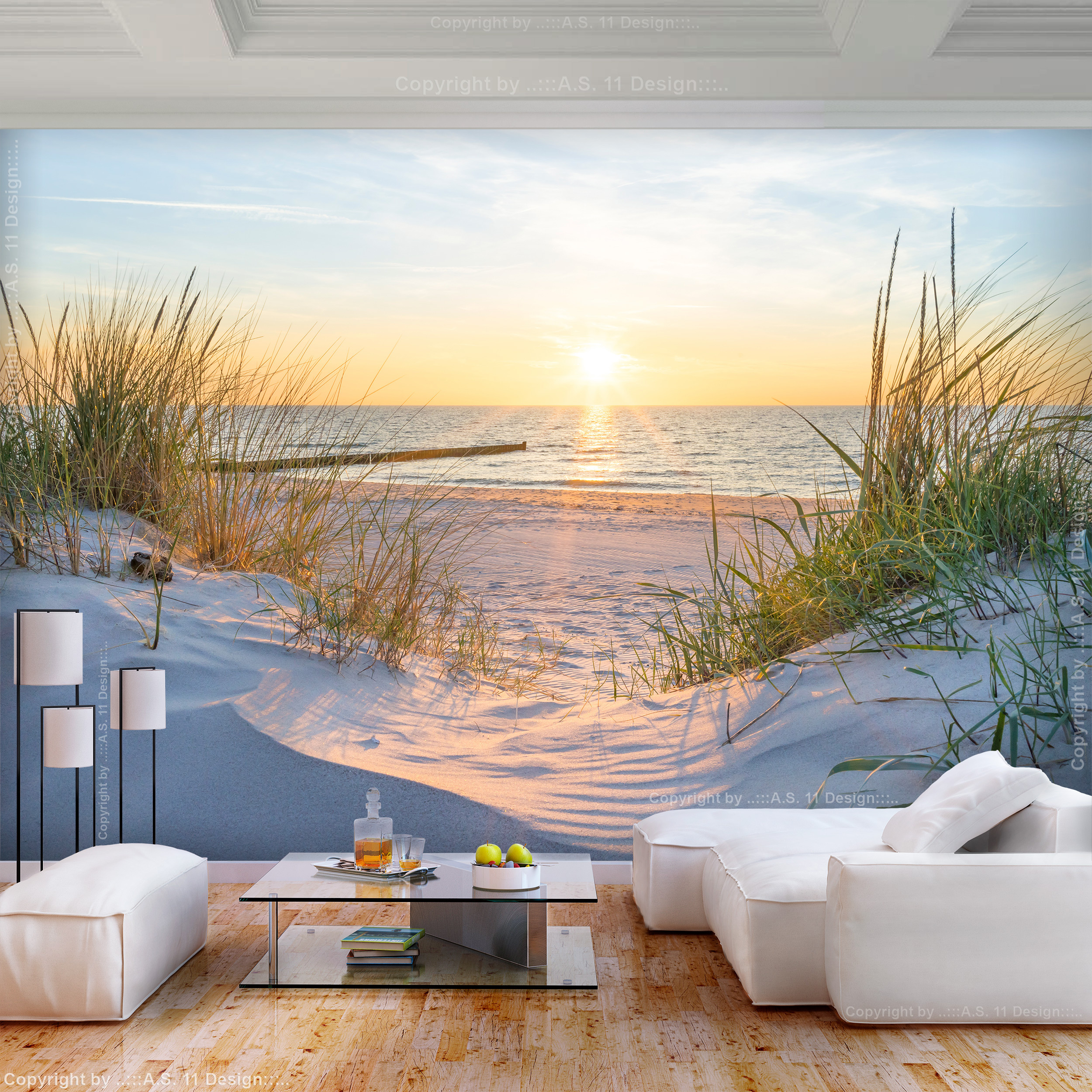 Meer Natur Horizonte Strand VLIES FOTOTAPETE 3D WOHNZIMMER TAPETE WANDBILD XXL - Bild 1 von 5