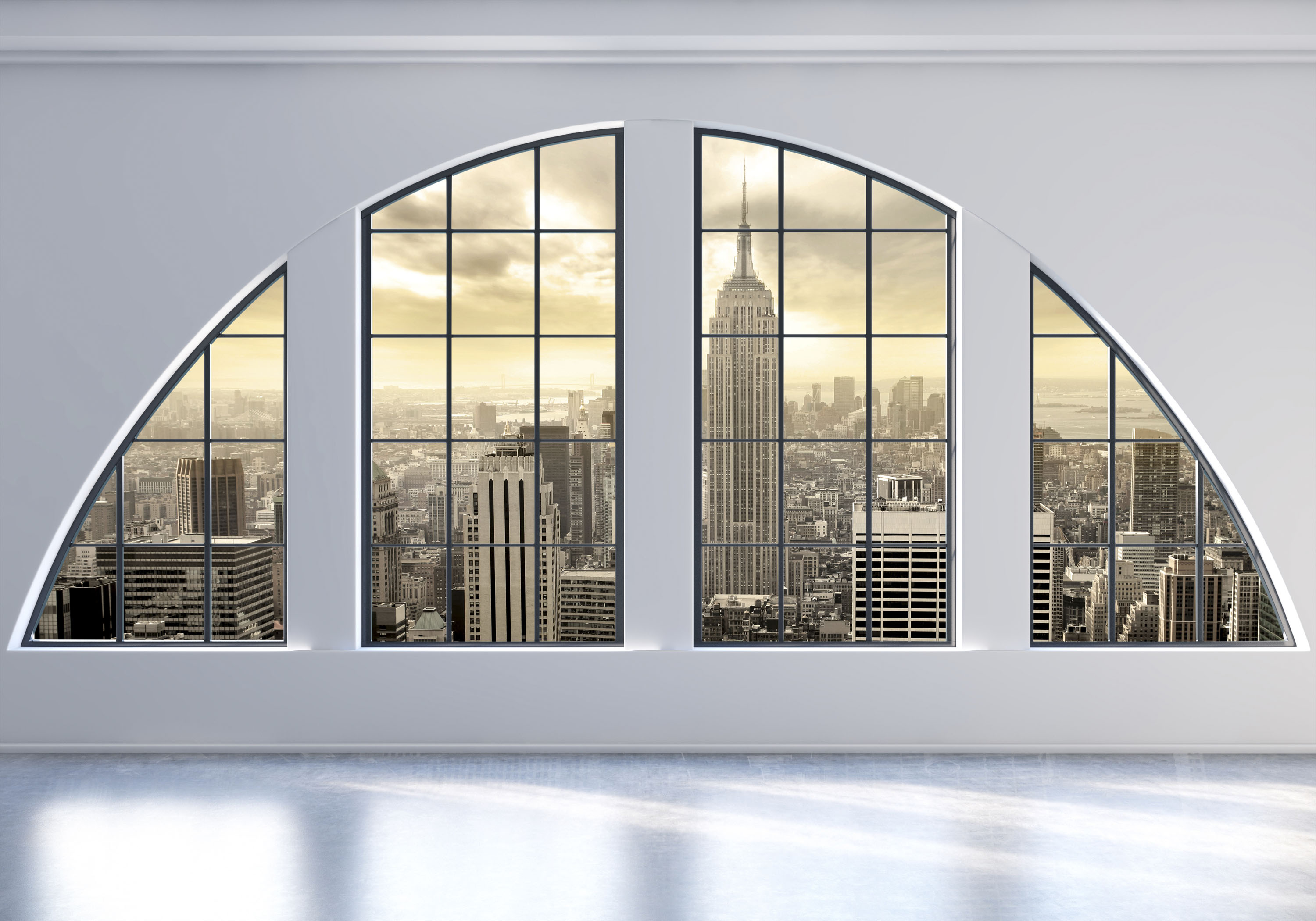 Steinwand New York Fenster VLIES FOTOTAPETE 3D WOHNZIMMER TAPETE WANDBILD XXL - Bild 4 von 6