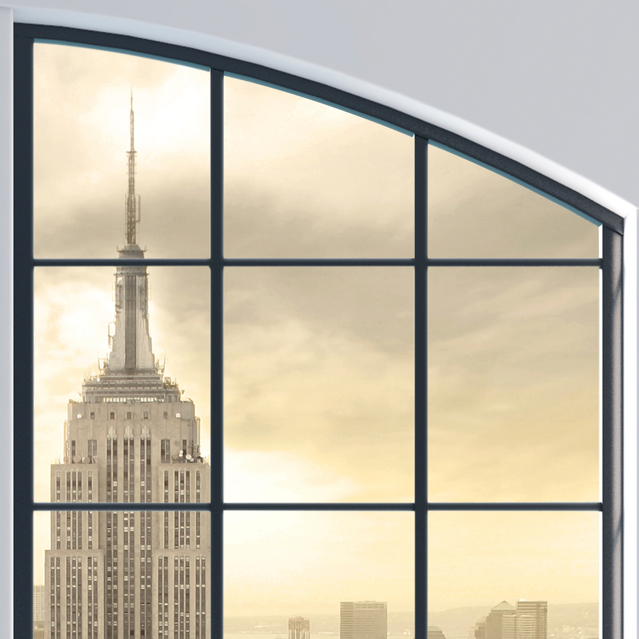 Steinwand New York Fenster VLIES FOTOTAPETE 3D WOHNZIMMER TAPETE WANDBILD XXL - Bild 6 von 6