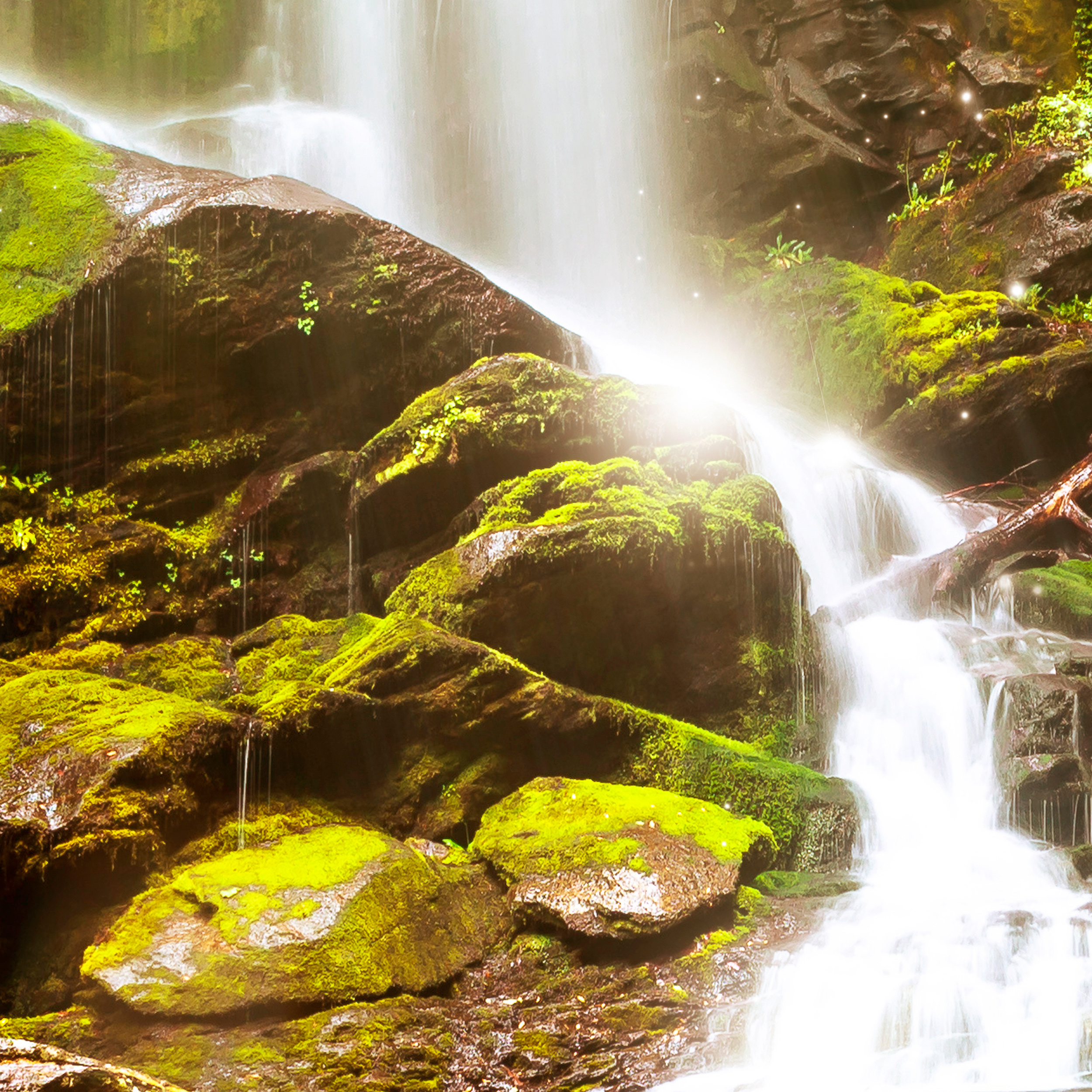 Wasserfall Wald Landschaft VLIES FOTOTAPETE 3D WOHNZIMMER TAPETE WANDBILD XXL - Bild 12 von 12