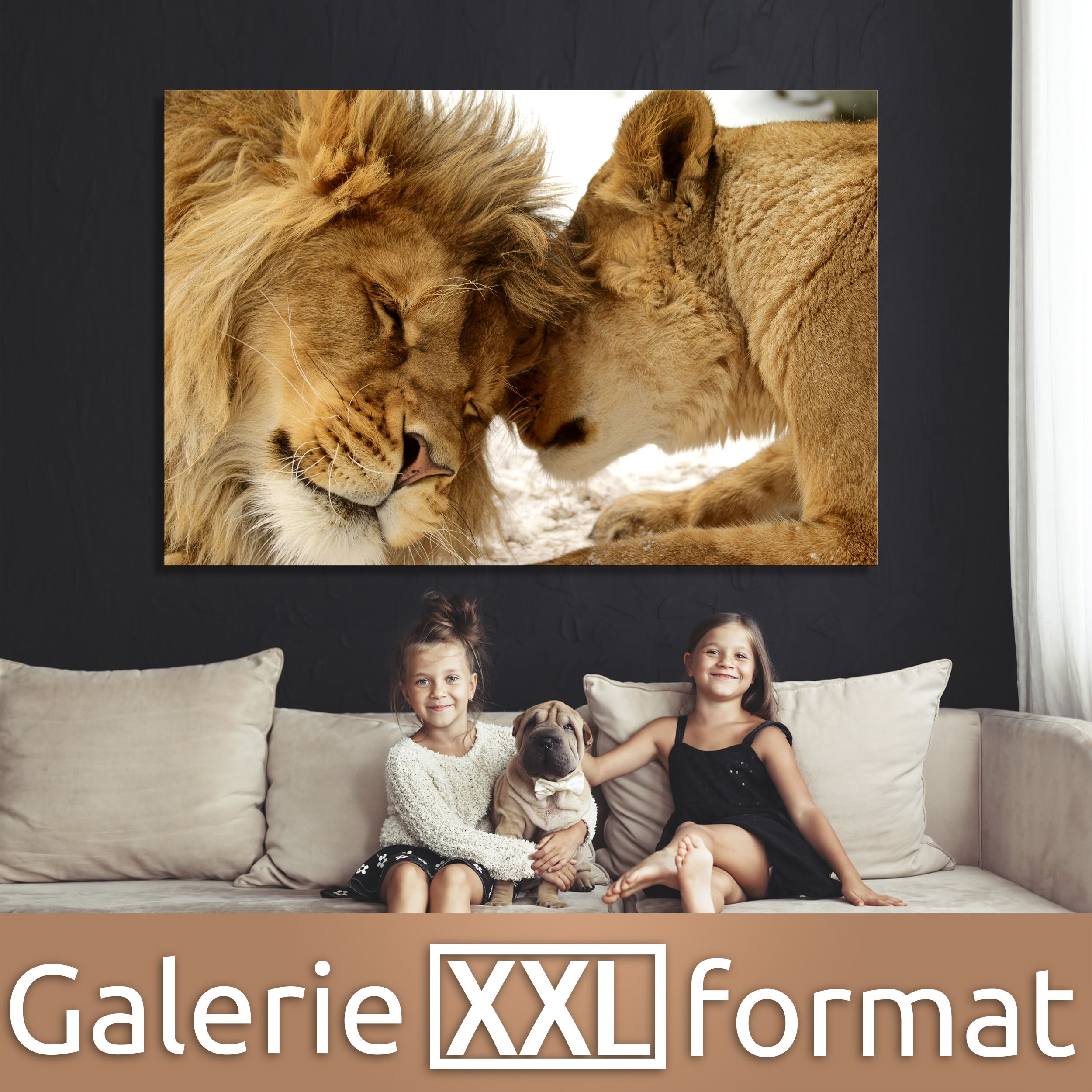 Wandbilder XXL Groß Bilder Tiere Kunstdruck zur Selbstmontage 160x80 cm