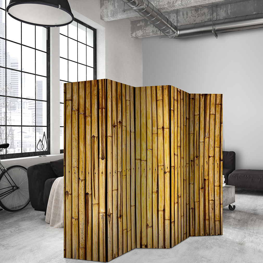 DEKO PARAVENT RAUMTEILER Spanische Wand TRENNWAND FOTO Holz Muster Holzwand XXL 