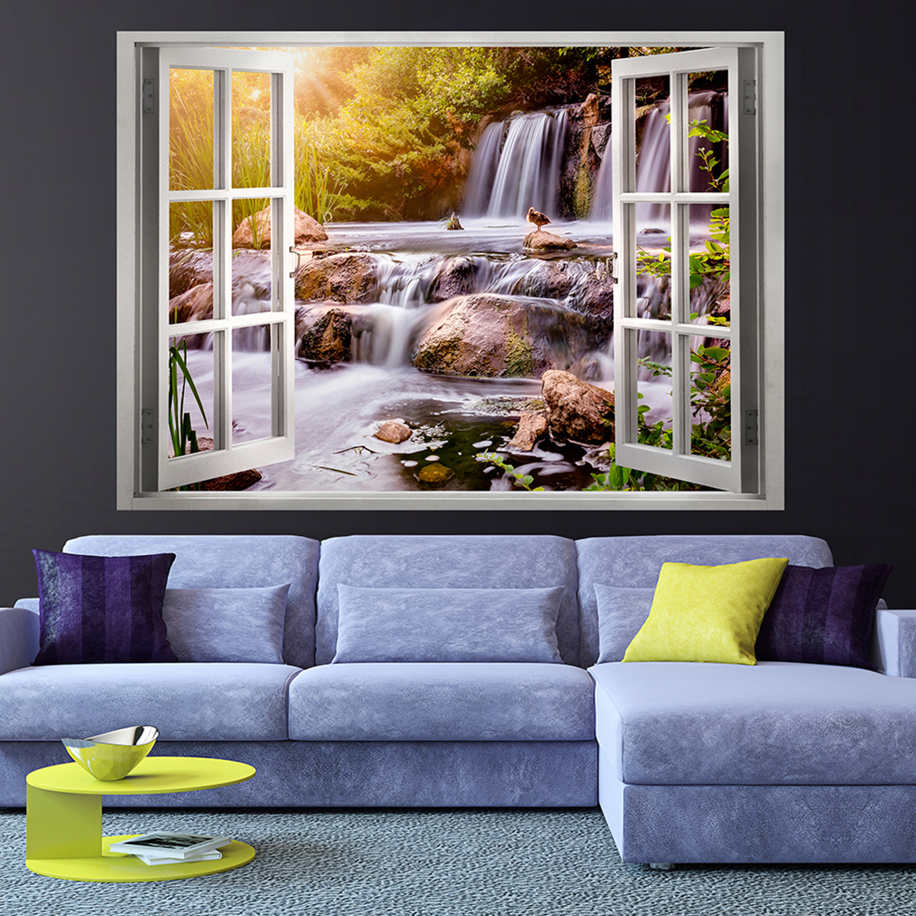 Wald Natur Strand FENSTERBLICK 3D WANDBILD POSTER XXL FOTOTAPETE WANDILLUSION - Bild 15 von 18